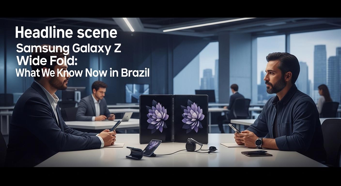 Concept render of Samsung Galaxy Z Wide Fold showing wide inner display and premium design.