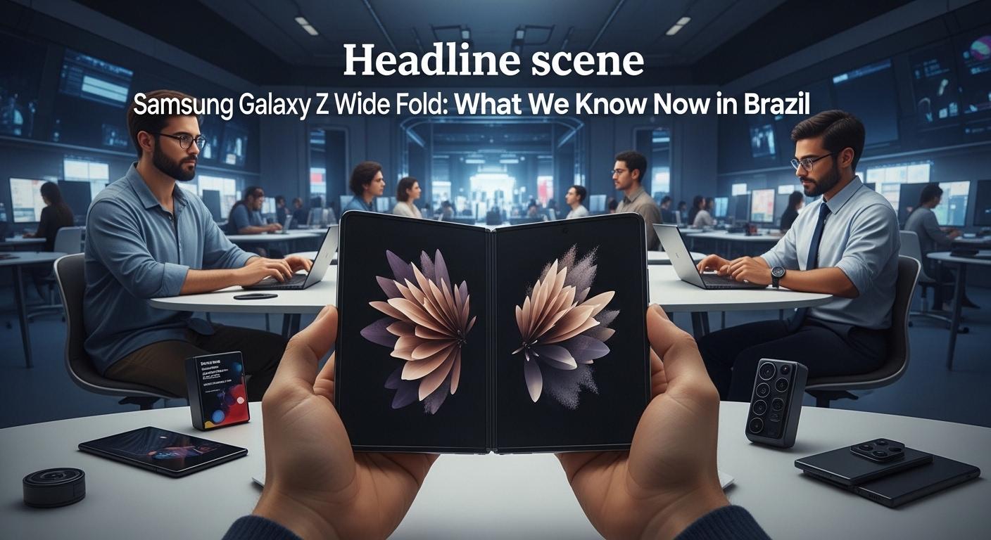 Concept render of Samsung Galaxy Z Wide Fold showing wide inner display and premium design.