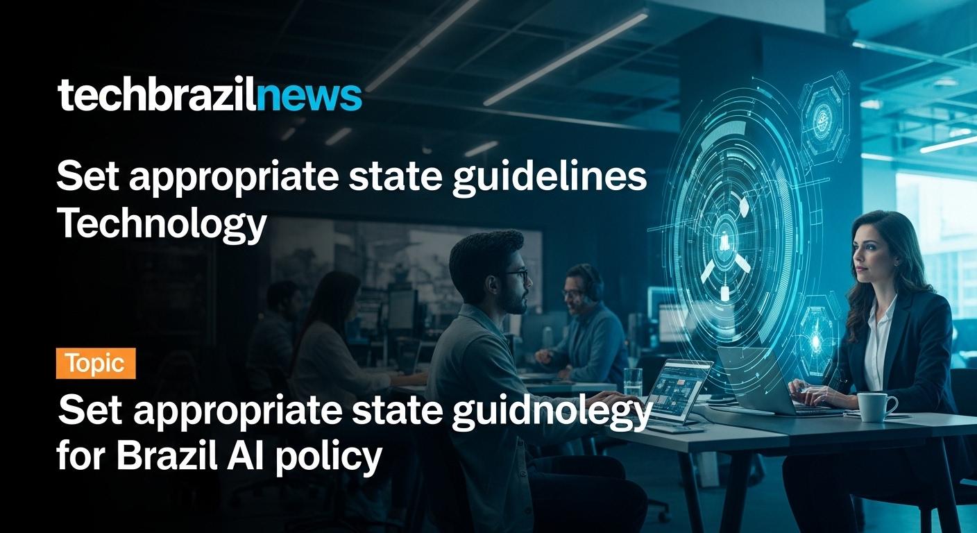Editorial infographic showing technology policy in Brazil