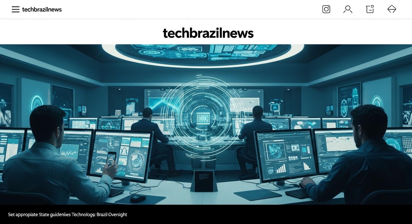 Brazilian policymakers discuss technology guidelines in a conference room