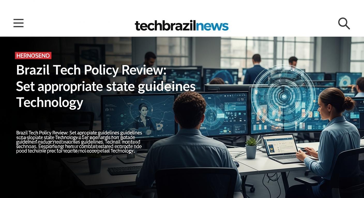 Brazilian newsroom analyzing AI governance and state guidelines technology