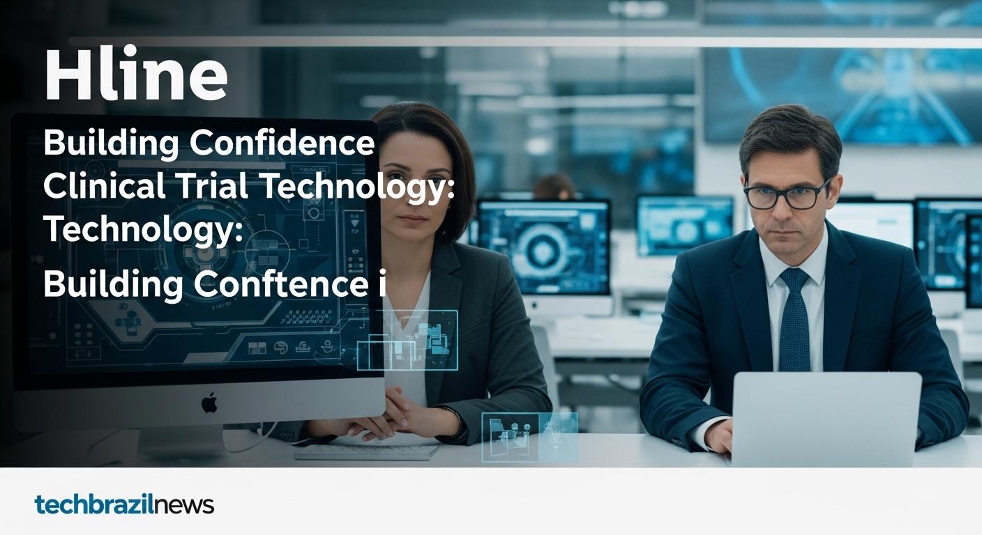 Brazilian clinical trial technology dashboard and AI analytics scene