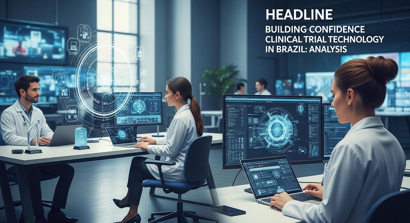 Brazilian technology and clinical trial data visualization concept