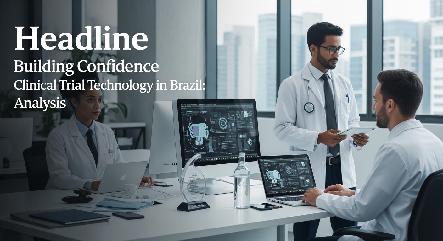 Brazilian technology and clinical trial data visualization concept